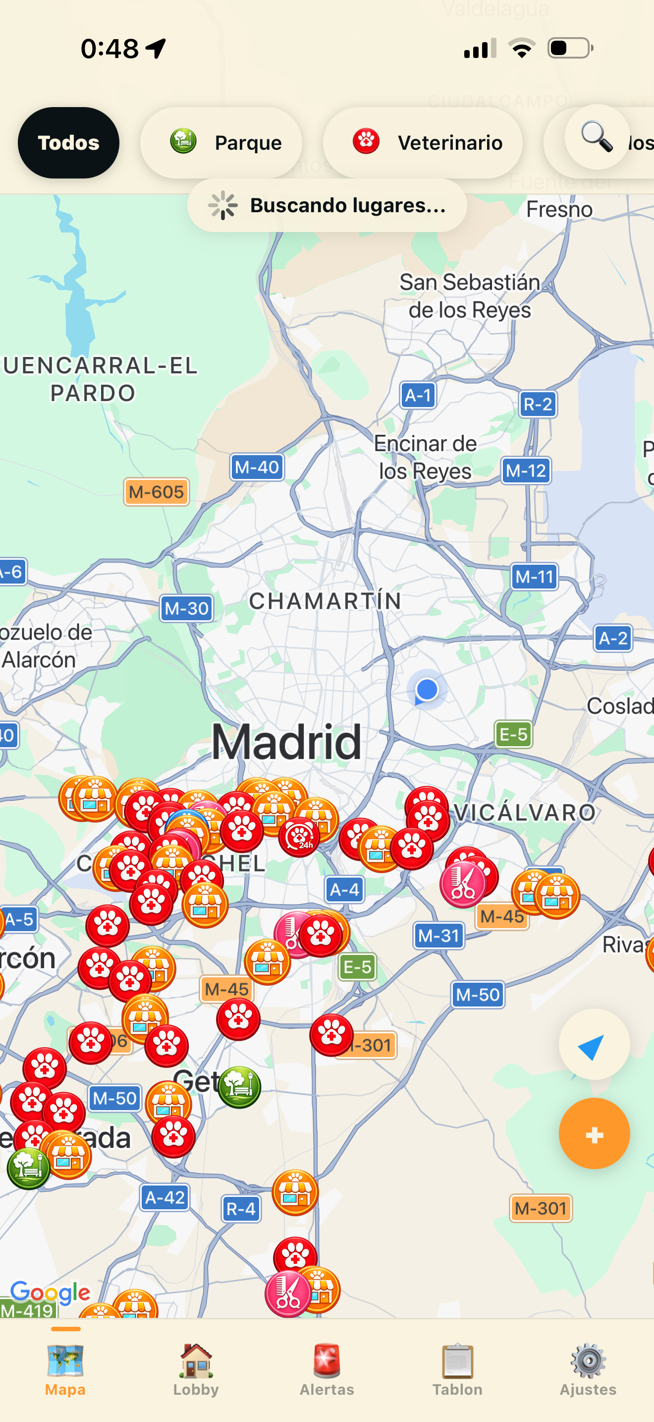 Mapa de Club EasyPet